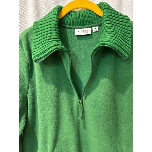 D & Co (Denim & Company) Kelly Green Fleece Pull-Over-Medium - Picture 7 of 11